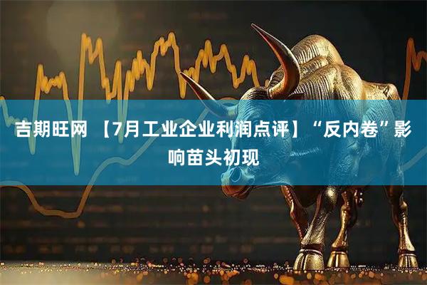 吉期旺网 【7月工业企业利润点评】“反内卷”影响苗头初现